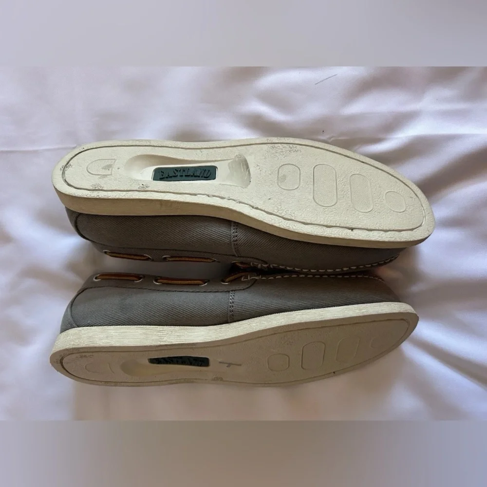 Men's Eastland Gray Canvas Boat Shoes Size 11D